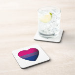 BISEXUAL PRIDE HEART -.png Drink Coasters