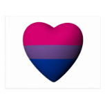 BISEXUAL PRIDE HEART -.png Post Cards