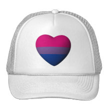 BISEXUAL PRIDE HEART -.png Trucker Hats