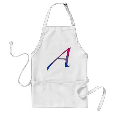 Bisexual Pride "Scarlet" Letter A Apron by ComingOutGodless