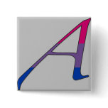 Bisexual Pride "Scarlet" Letter A buttons