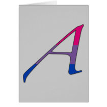 Bisexual Pride "Scarlet" Letter A Greeting Cards