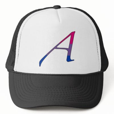 Bisexual Pride "Scarlet" Letter A Trucker Hat by ComingOutGodless