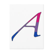 Bisexual Pride "Scarlet" Letter A Post Card