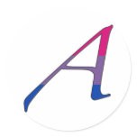 Bisexual Pride "Scarlet" Letter A stickers