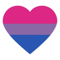 Bisexual Pride stickers - hearts