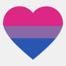 Bisexual Pride stickers - hearts