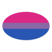 Bisexual Pride stickers - ovals
