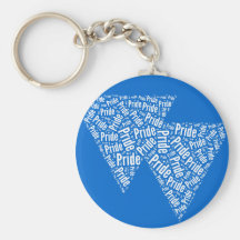 BISEXUAL PRIDE WHITE -.png Key Chains