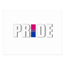 BISEXUAL PRIDE WORD FLAG -.png Postcard