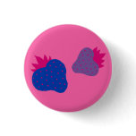 Bisexual Strawberries button (pink)