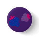 Bisexual Strawberries button (purple)