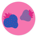 Bisexual Strawberries stickers (pink)