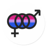 Bisexual Symbol Round Sticker