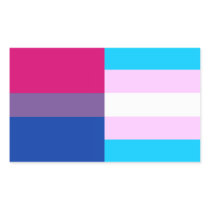 Bisexual/trans pride flags sticker