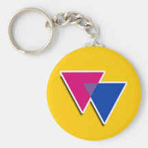 BISEXUAL TRIANGLE SYMBOL 3D KEYCHAIN