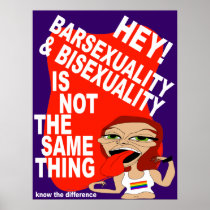 Bisexuality & Barsexuality (Not The Same Thing!) Posters