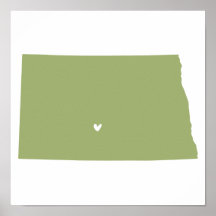 Bismarck, North Dakota Love Posters
