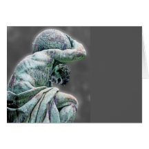 Bismarck Statue, Berlin, Greek God Atlas, Grey Bac Cards