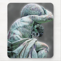 Bismarck Statue, Berlin, Greek God Atlas, Grey Bac Mouse Pads