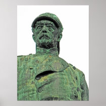Bismarck Statue, Berlin,Head, White Back(bs2pst) Poster