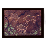 Bison Petroglyphs Greeting Card