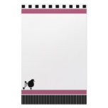 Bistro Black and Pink Poodle stationery