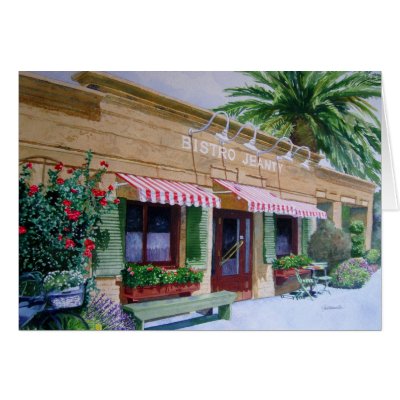 Bistro Jeanty Restaurant Napa Valley Greeting Cards by gailchandler