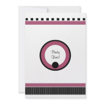 Bistro Party in Black White and Pink Custom Announcement