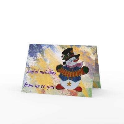 Bistro Snowman Greeting Card by digitalfotis