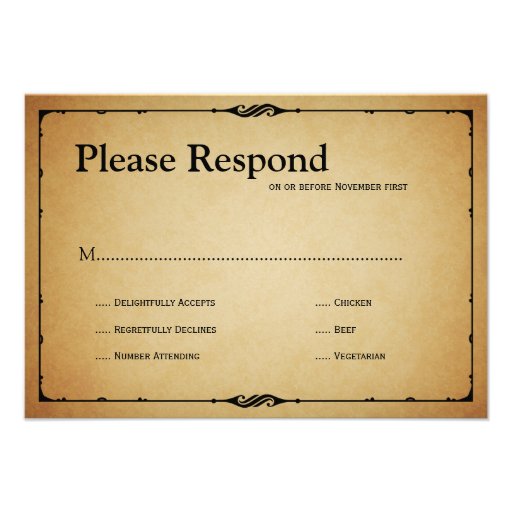 Bistro Wedding rsvp Announcements