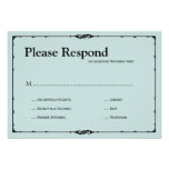 Bistro Wedding rsvp Custom Invites