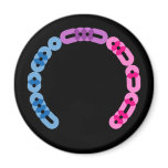 Bisxual Morse Code Arc Round Magnet