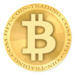 Bit-coin-trading.com Logo Round Sticker