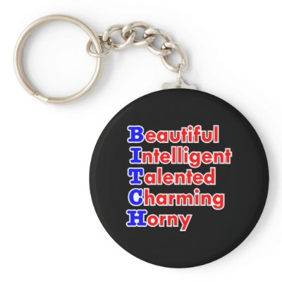 Bitch Beautiful Intell Black Key Chains by WhiteTiger_LLC