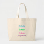 Bitch Boss Bride Any Questions? 1 Canvas Bags
