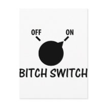 bitch switch on postcards