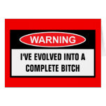 Bitch warning cards
