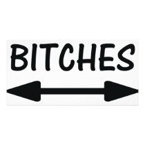 bitches arrow icon custom photo card