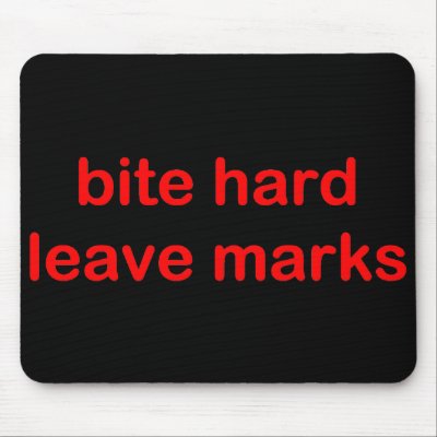 'Bite Hard' Mousepad by SangiVamp