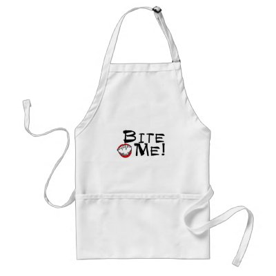 Bite Me Aprons by TeeZazzle