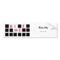 Bite me bumper sticker