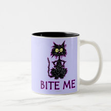 Bite Me! Cat Gift Designs Coffee Mug