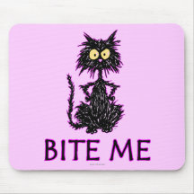 Bite Me! Cat Gift Designs Mousemats