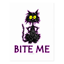 Bite Me! Cat Gift Designs Post Cards