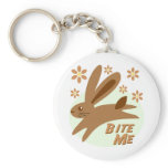 Bite Me Chocolate Bunny Keychain