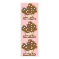 bite me chocolate cupcake bookmark business card templates