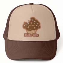 bite me chocolate cupcake mesh hat