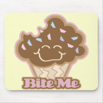 bite me chocolate cupcake mouse mat