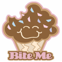 bite me chocolate cupcake photo sculpture